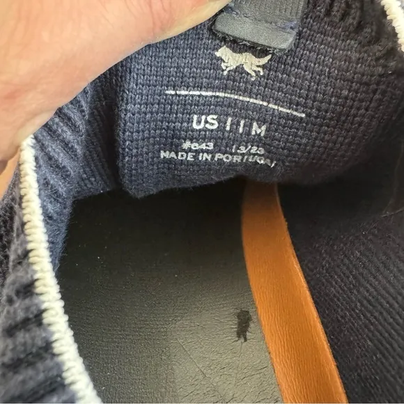 Wolf &amp; Shepherd SupremeKnit Lace-up Trainer Sneakers in Navy Blue 11