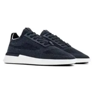 Wolf &amp; Shepherd SupremeKnit Lace-up Trainer Sneakers in Navy Blue 11