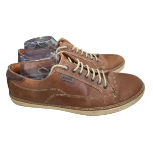 Wolverine 1883 Men's Brown Leather Lace-Up Round Toe Casual Sneaker Shoes US 10