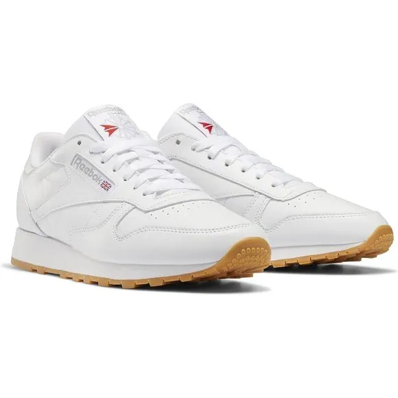 Women Leather White Unisex-Adult Classic Rubber sole Sneaker