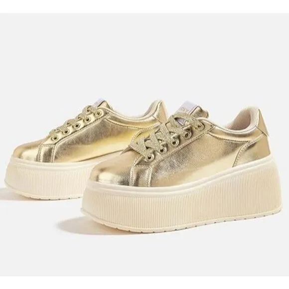 ⚡Women Platform Sneakers Classic Wedge Canvas Casual Low Top Retro Walking Shoes