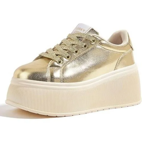 ⚡Women Platform Sneakers Classic Wedge Canvas Casual Low Top Retro Walking Shoes