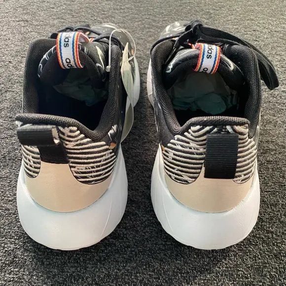 Womens Adidas Farm Rio Sneakers. Cute Black Lightweight Running Fitness Shoes.