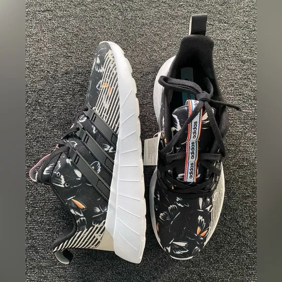 Womens Adidas Farm Rio Sneakers. Cute Black Lightweight Running Fitness Shoes.