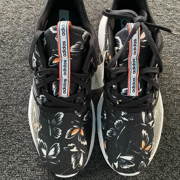 Womens Adidas Farm Rio Sneakers. Cute Black Lightweight Running Fitness Shoes.
