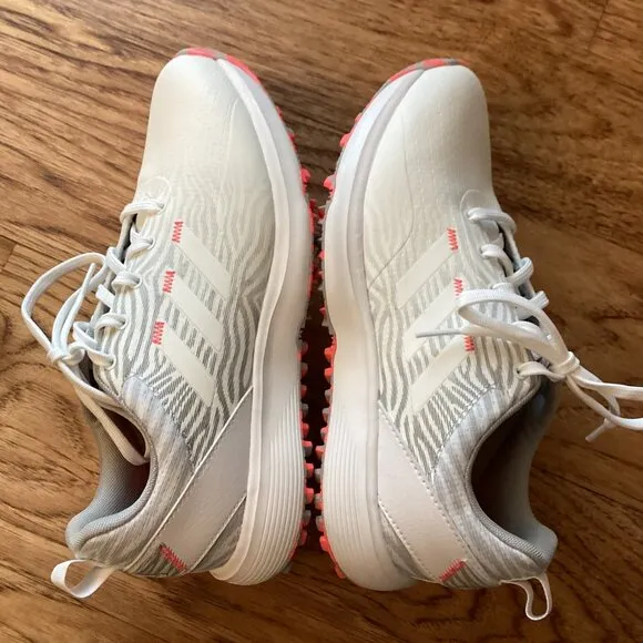 Women's adidas S2G Spikeless Golf Shoes Sneaker 7.5 WHITE/GREY SPORTY ATHLETIC