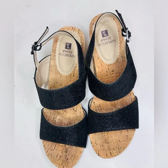 Women’s Alexus Fabric Open Toe Casual Platform Cork Wedge Sandals
