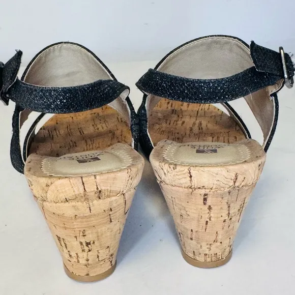 Women’s Alexus Fabric Open Toe Casual Platform Cork Wedge Sandals