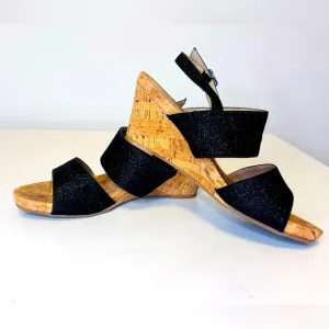 Women’s Alexus Fabric Open Toe Casual Platform Cork Wedge Sandals