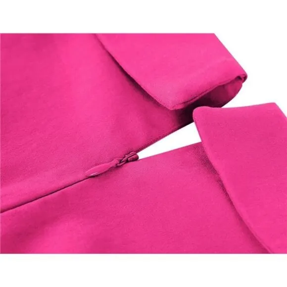Women's Classic Vintage Sweetheart Tea Dress Hot Pink