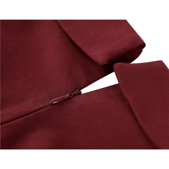 Women's Classic Vintage Sweetheart Tea Dress Merlot