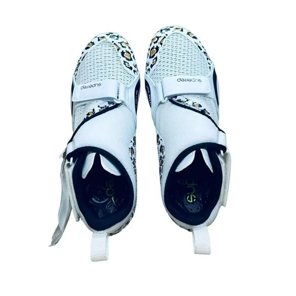 🚲Women's Cycling Shoes 6.5 Nike SuperRep Cycle Spinning White Leopard CJ0775-17