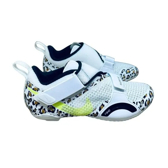 🚲Women's Cycling Shoes 6.5 Nike SuperRep Cycle Spinning White Leopard CJ0775-17