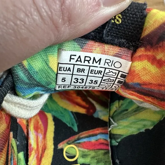Womens Farm Rio Banana Platform Multicolor Canvas Casual Sneakers Shoes Size 5 M