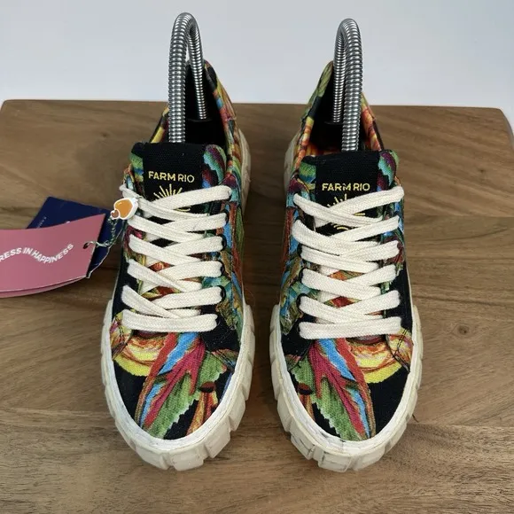 Womens Farm Rio Banana Platform Multicolor Canvas Casual Sneakers Shoes Size 5 M