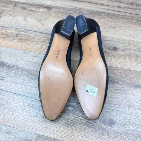 Women's Salvatore Size 7B Ferragamo Black Leather Classic Dress Shoes
