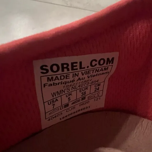 Women's Shoes Sorel KINETIC IMPACT LACE Sneakers SIGNAL RED / ROUGE SIGNAL NIB