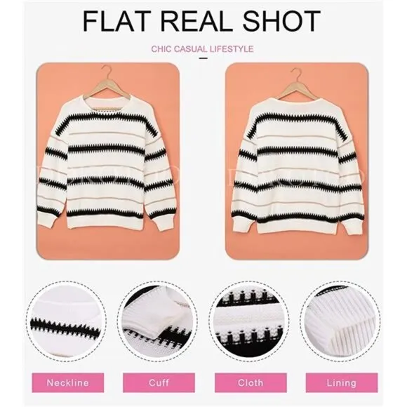 Women's Sweaters Long Sleeve Crewneck Pullover Knit Jumper Tops