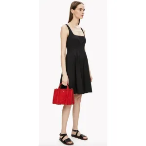 Women's Theory Modern Flare Dress in Black size 8 Cottagecore Quiet Luxury Boho
