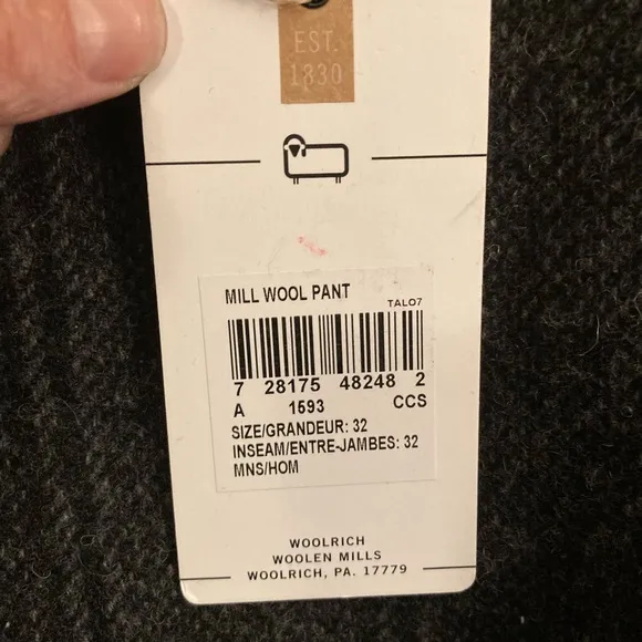 Woolrich Gray Dress Pants Modern Fit