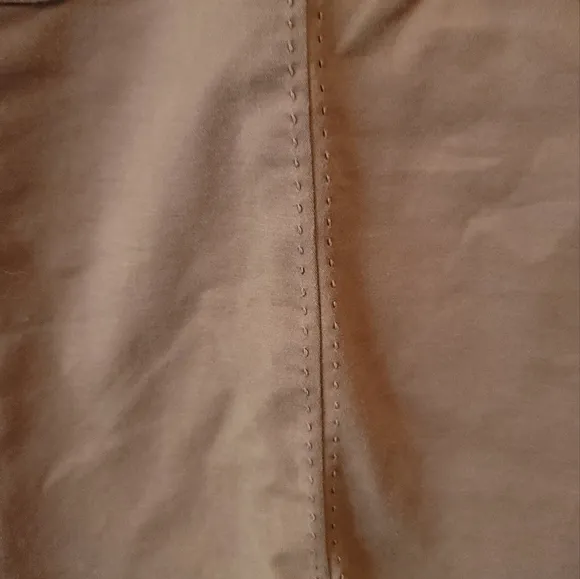 Worthington Brown Dark Tan Cotton High Waist Front Pockets Belted Skirt