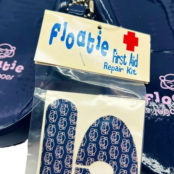Y2K Sugar Floatie Shoes Flip Flops Size Small Blue/Pink Pool Vintage Sandals