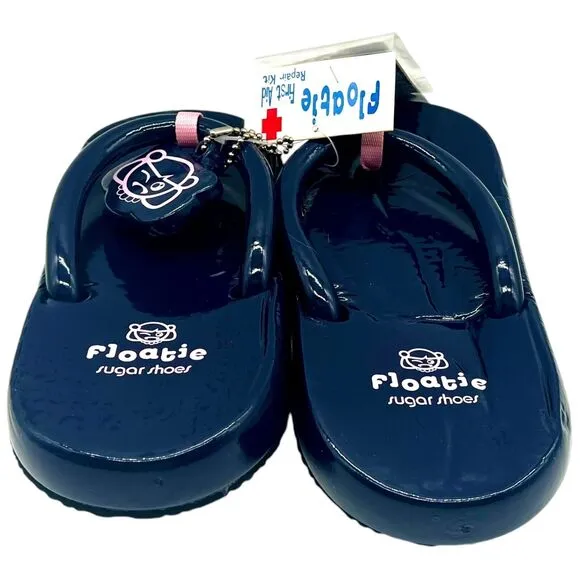 Y2K Sugar Floatie Shoes Flip Flops Size Small Blue/Pink Pool Vintage Sandals
