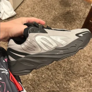 Yeezy Gray and Black Athletic Shoes Modern Comfort