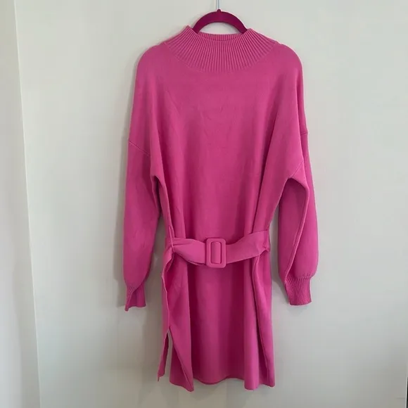 YLLW Coco Belted Mini Dress in Classic Pink S