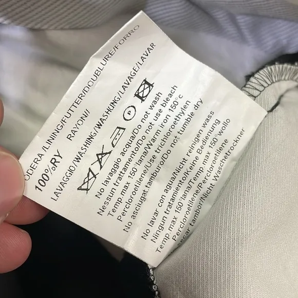 Zanella mens 38x29 black solid 100% wool modern flat front dress pants EUC