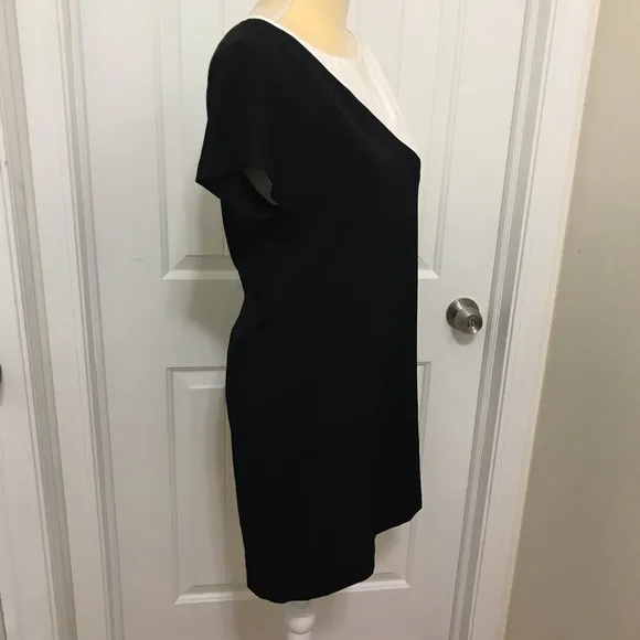 Zara asymmetrical black and white dress small