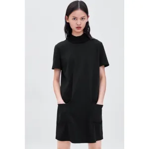 [Zara] Classic Black Turtleneck Dress
