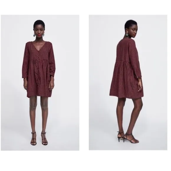 [Zara] Classic Check Dress