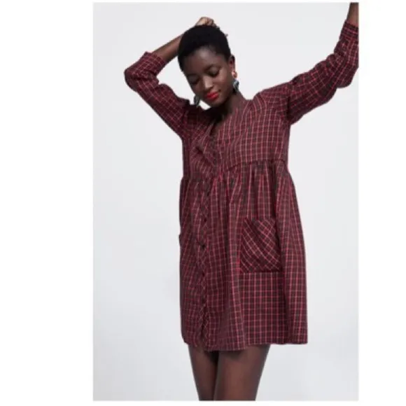 [Zara] Classic Check Dress