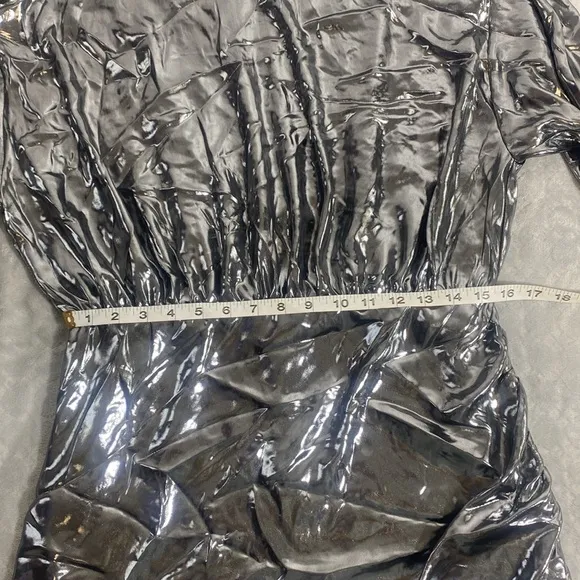 Zara Metallic Silver Dress Size L