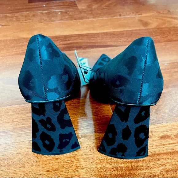 ZARA SHOES 👠 NWT Women’s BLACK GEOMETRIC HEEL POINTED TOE DRESS SHOE SIZE 37
