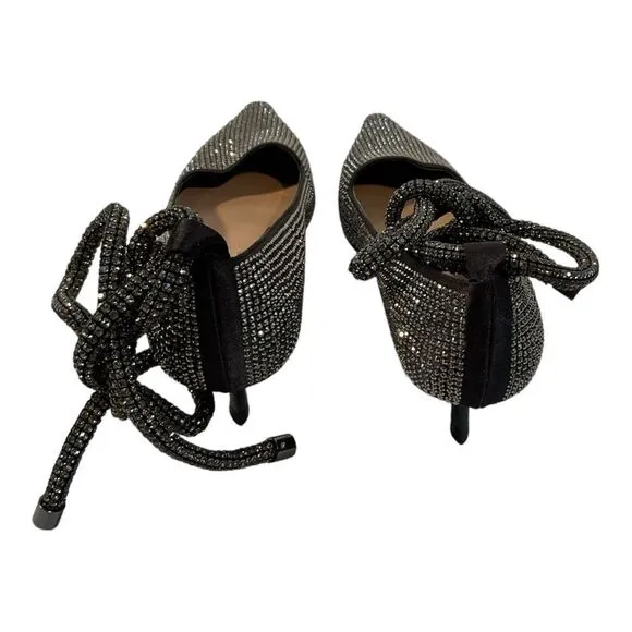 Zara Women Black Shiny High Heel Court Shoes Size 9 EU 40
