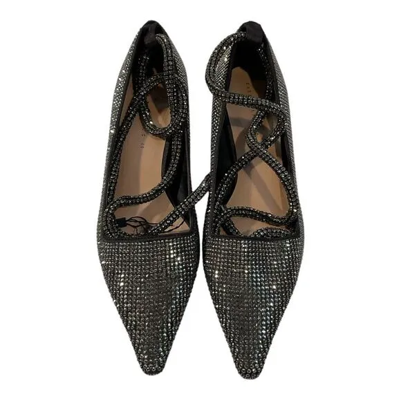 Zara Women Black Shiny High Heel Court Shoes Size 9 EU 40