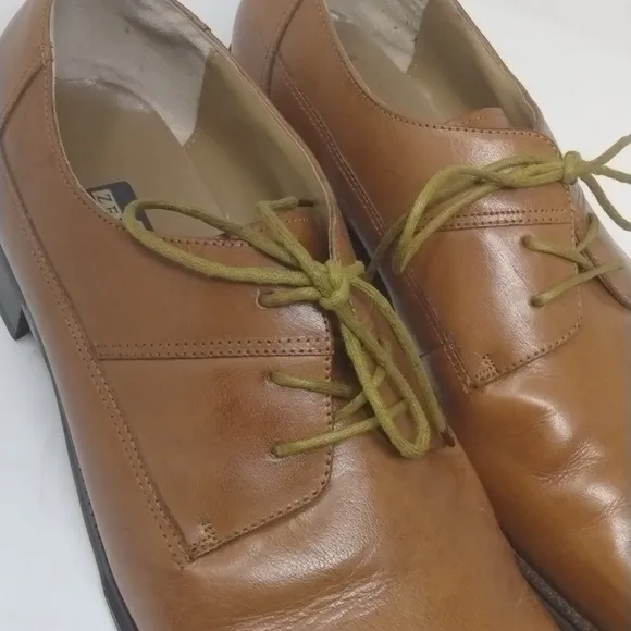 Zengara brown leather dress shoes mens  17M