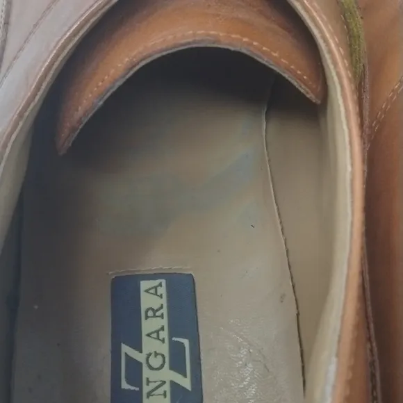 Zengara brown leather dress shoes mens  17M