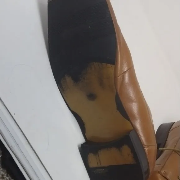 Zengara brown leather dress shoes mens  17M