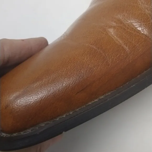 Zengara brown leather dress shoes mens  17M