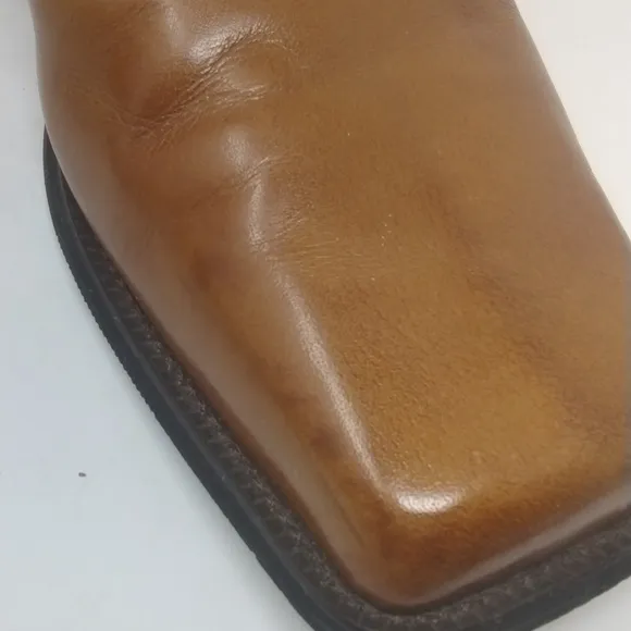 Zengara brown leather dress shoes mens  17M