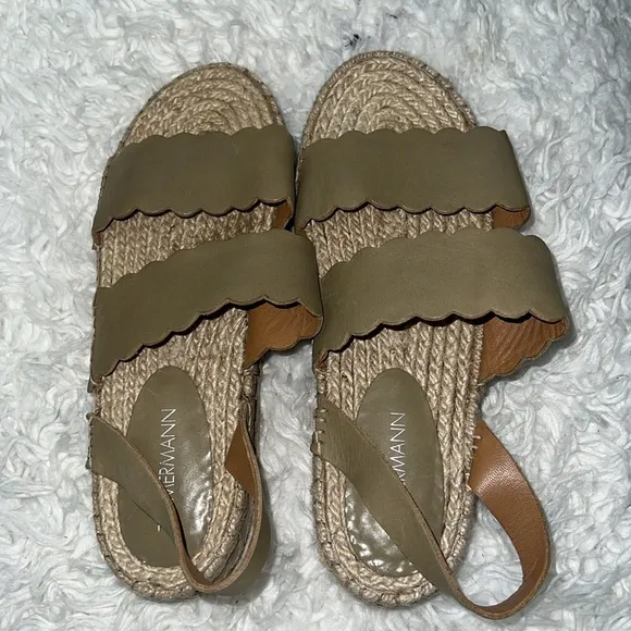 Zimmerman Women's Platform Sandals - Olive size 7.5