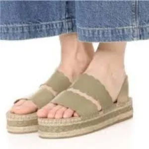 Zimmerman Women's Platform Sandals - Olive size 7.5