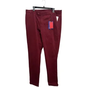 𝅺ZNT18 maroon modern cropped hem pants 38x34