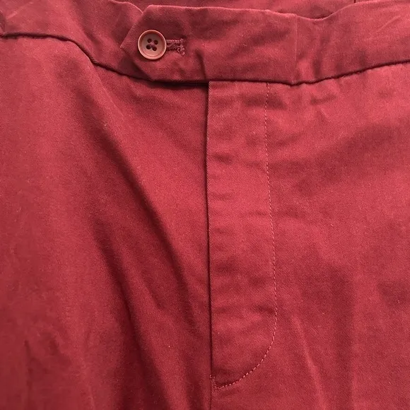 𝅺ZNT18 maroon modern cropped hem pants 38x34